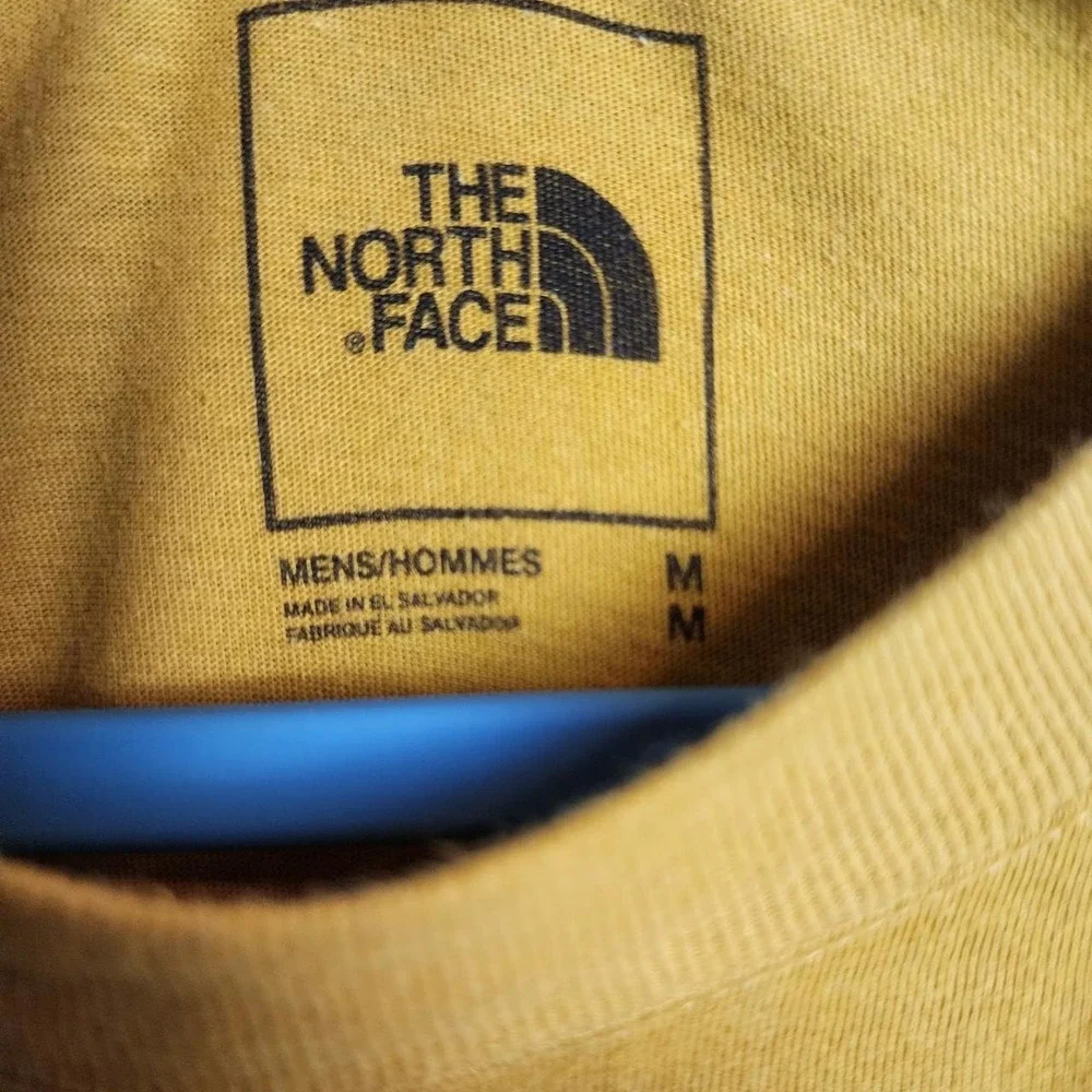 The North Face Men's Graphic‎ Logo Long Sleeve Tee - Vibrant Yellow Size MEDIUM